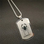 Scorpio 12 Constellations Necklace Birthday Gifts Gold Color Stainless Steel Amulet Pendant Zodiac Sign Jewelry Collier