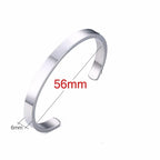 Gold Flat Cuff Bangle Bracelet 8mm