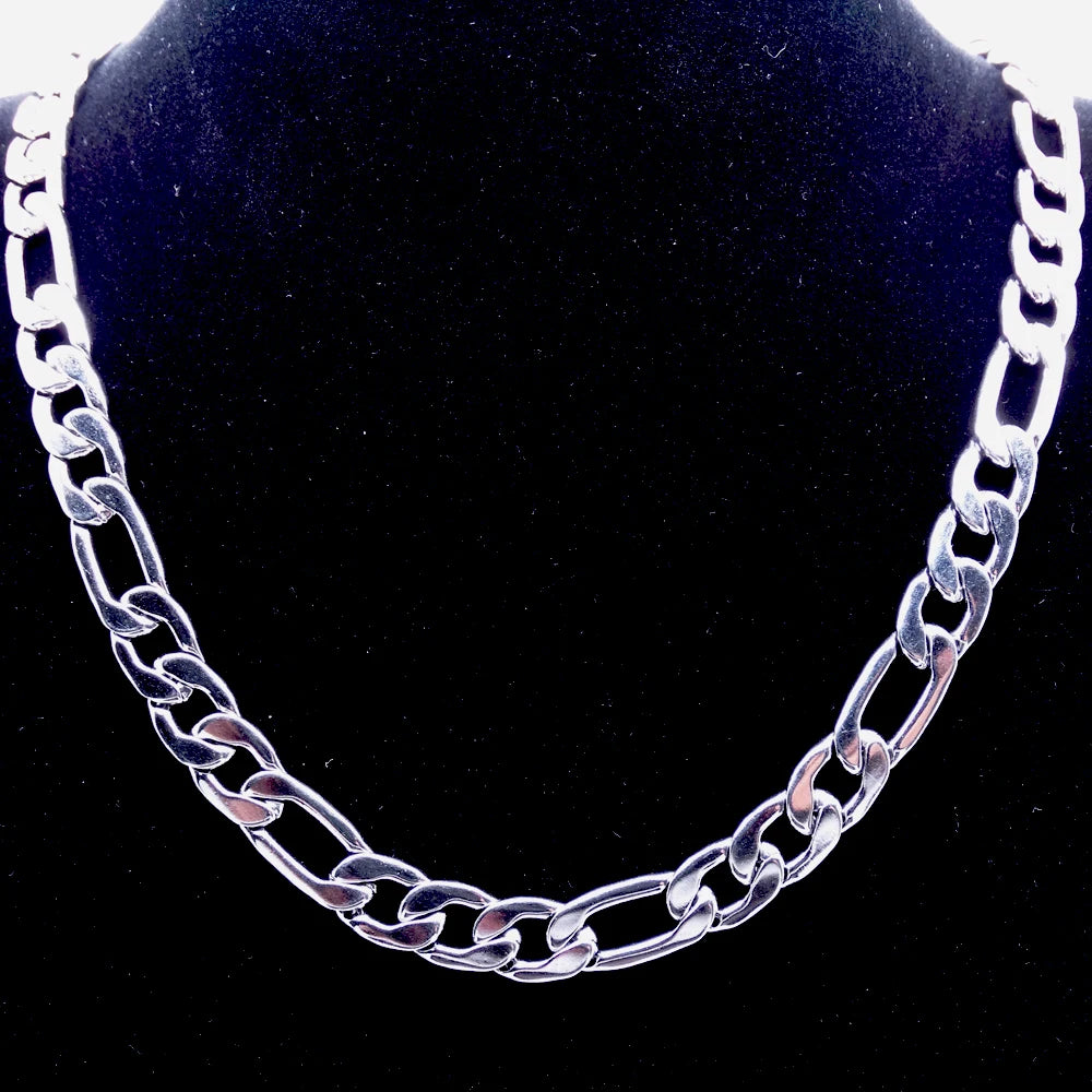Figaro Chain Necklace for Men 10mm — Stainless Steel