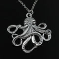 New Fashion Octopus Pendants Round Cross Chain Short Long Mens Womens Silver Color Necklace Jewelry Gift