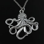New Fashion Octopus Pendants Round Cross Chain Short Long Mens Womens Silver Color Necklace Jewelry Gift