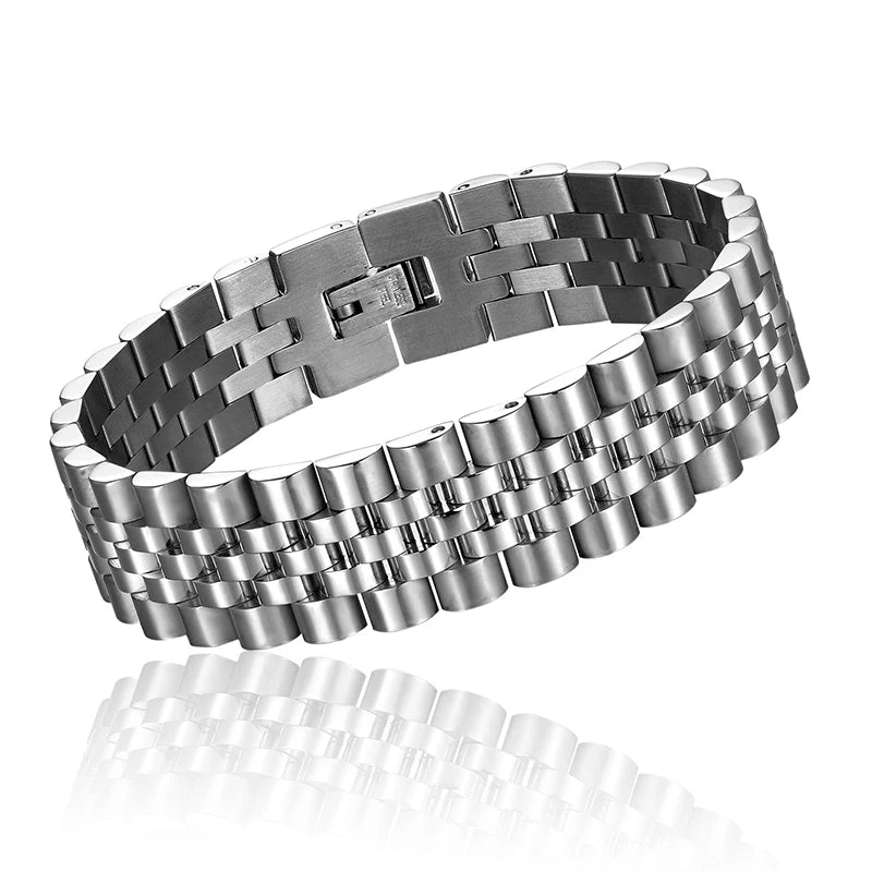 Personality Stainless Steel Chain Bracelet Men's Unique Classic Motorcycle Rider Punk Wind Bracelet Boy Fashion Christmas Gift