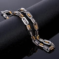 Black Choker Necklace Men Never Fade Gold Color 316L Stainless Steel 55CM Mens Long Chain Necklace Best Friends Boys