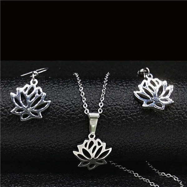 Tree of Life Set Necklace — Gold Stainless