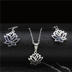 Tree of Life Set Necklace — Gold Stainless