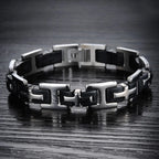 Classic Men's Cross Bracelets 316L Stainless Steel Silicone Bracelet for Man Male Jewelry Friendship Men's Bangles On