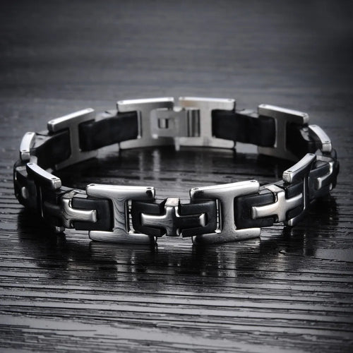 Cross Bracelet — 316L Stainless Steel