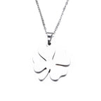 DOTIFI Stainless Steel Necklace For Women Man Lover's Clover Gold Color Pendant Necklace Engagement Jewelry