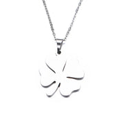 DOTIFI Stainless Steel Necklace For Women Man Lover's Clover Gold Color Pendant Necklace Engagement Jewelry
