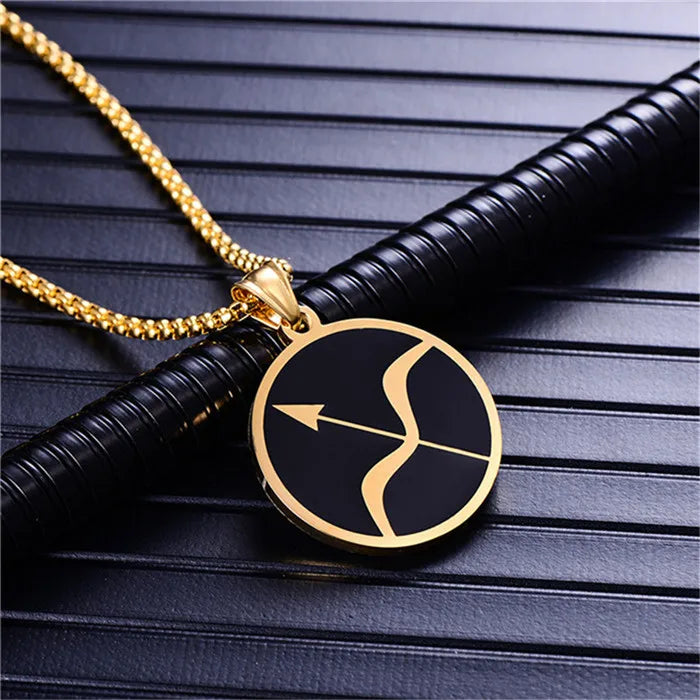 Scorpio 12 Constellations Necklace For Men/Women Birthday Gifts Gold Color Stainless Steel Amulet Pendant Zodiac Sign