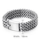 Mesh Link Bracelet, Multiple Widths — Stainless Steel