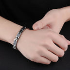 9MM Wide Power Increase Magnetic Therapy Men's Bracelets Jewelry Black Stainless Steel Health Care Boys Bracelet Gifts