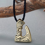 Kinitial Antique Bronze Color Slavic Perun Big Axe Pendant Necklace Jewelry Viking Slavic Necklaces fit for Men's