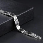 10MM Wide Chain Men's Bracelets Stainless Steel With Magnetic Hematite Stone Bracelet for Men Male Jewelry Healthy Care