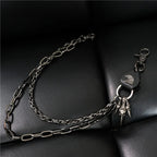 Retro Punk Men's Waist Pants Chain, Self-Defense