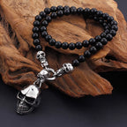 Punk Rock Stainless Steel Skull Men's Necklaces & Pendants 47/60/75CM Long Black Non-Mainstream Necklace Jewelry For