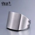 Polished Signet Band Ring — Stainless Steel