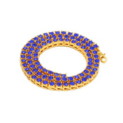 Tennis Iced Out Black Necklace — Colored Rhinestone