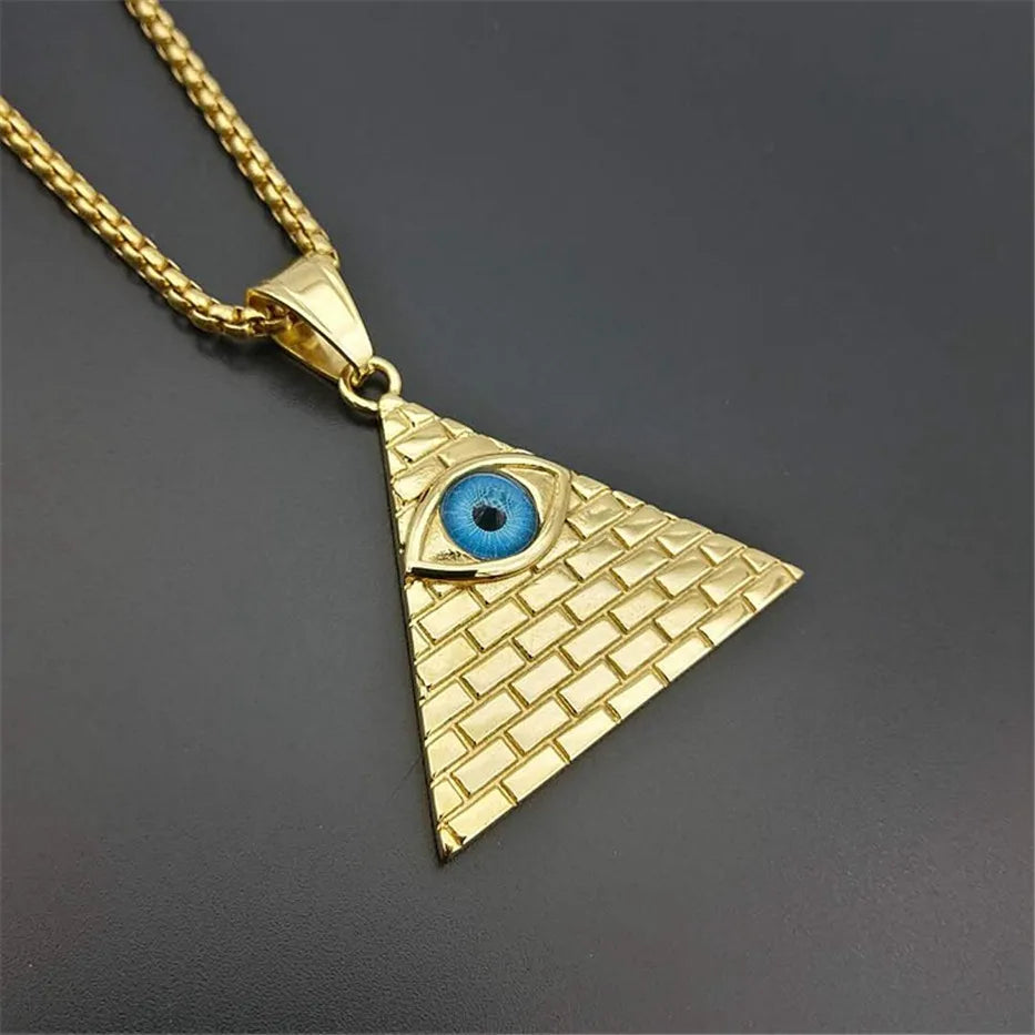 Eye of Providence Gold Pendant Necklace