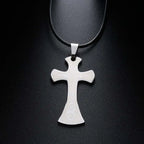 Jesus Cross Pendants & Necklaces Men Stainless Steel Never Fade Pendants Rope Chain Religious Necklaces Women Christian