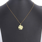 DOTIFI Stainless Steel Necklace For Women Man Lover's Clover Gold Color Pendant Necklace Engagement Jewelry