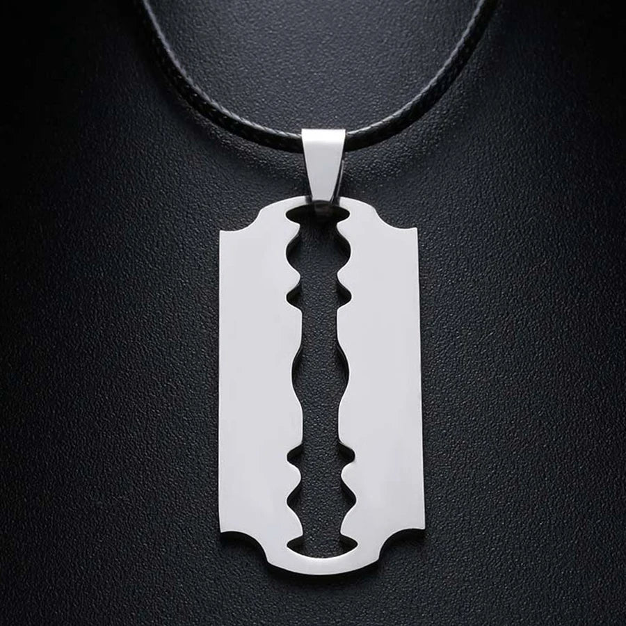 Jesus Cross Pendant Necklace — Rope Chain, Silver-Tone, 45cm