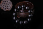Natural Ebony 15mm 20mm Beads Buddhist Prayer Bracelets Great Sculpture Buddha Bracelet Men Women Meditation Jewelry