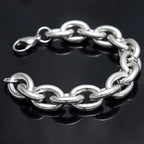 Silver Chain Bracelet 15mm — Silver