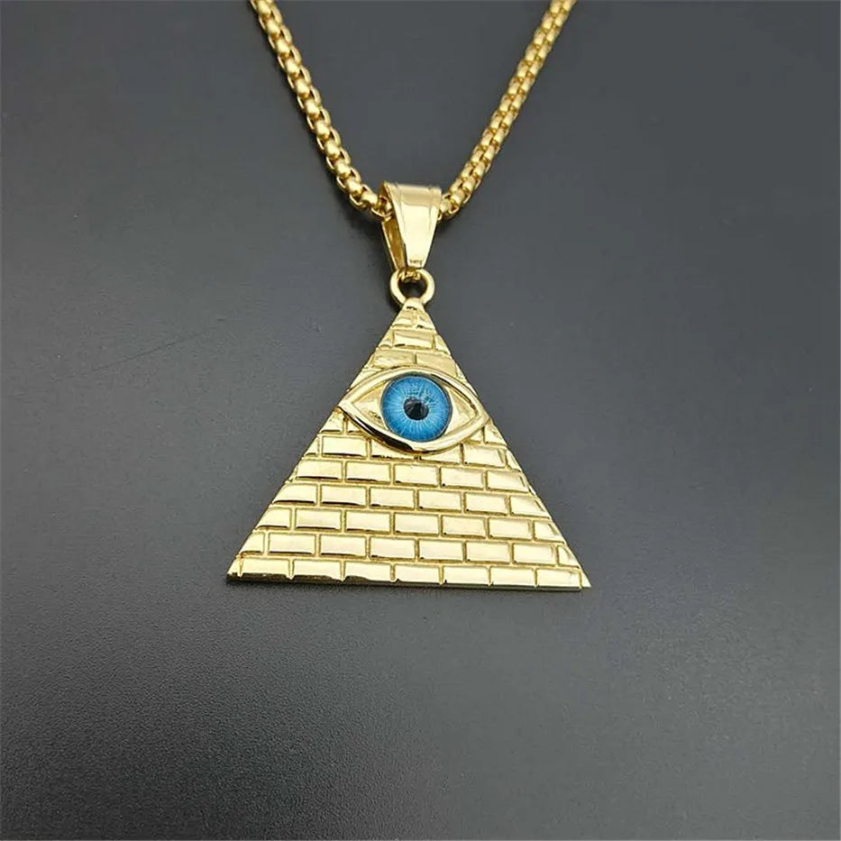 Eye of Providence Gold Pendant Necklace