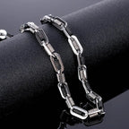 Black Choker Necklace Men Never Fade Gold Color 316L Stainless Steel 55CM Mens Long Chain Necklace Best Friends Boys