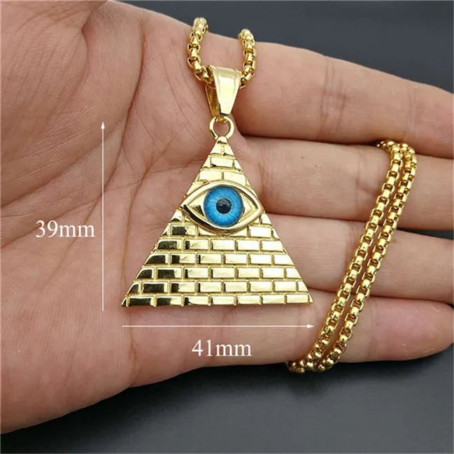Eye of Providence Gold Pendant Necklace