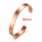 Gold Flat Cuff Bangle Bracelet 8mm