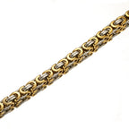 6mm Flat Byzantine Chain Necklace For Men's Neck Jewelry Stainless Steel Silver Gold Black Color Jesus Cross Pendant