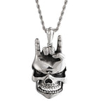 Skull Choker Pendant Necklace — Stainless 60CM