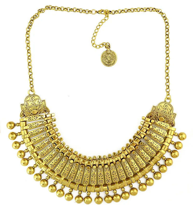 Traditional Gypsy Afghan Ethnic Choker Necklace for Women Vintage African Tribe Bib Moon Collares Boho Pakistan Turkish