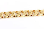 Gold Color Bracelet Men Luxury On Hand Male Jewelry 17MM Wide Stainless Steel Cuban Chain Men's Bracelets Best Friends