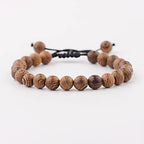Hot Men Natural Wood Beads Cross Bracelets Onyx Meditation Prayer Bead Bracelet Women Wooden Yoga Jewelry Homme