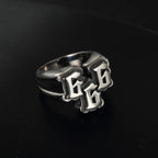 European And American Men's Punk Stainless Steel Digital 666 Ring Jewelry