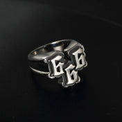European And American Men's Punk Stainless Steel Digital 666 Ring Jewelry