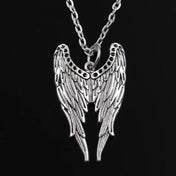Angel Wings Pendant Necklace — Silver, 40-80cm