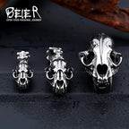 BEIER New 3D Machairodus Smilodon Dinosaur Head Pendants Stainless Steel Cool Fashion Unique Pedant High Quality BP8-096