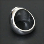 Polished Biker Band Ring — Stainless Steel