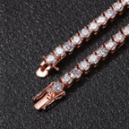 TBTK Fashion 3mm/4mm/5mm One Row Iced Out Chain AAA Zirconia Tennis Bracelet Hiphop Charms Wrist Luxury Jewelry