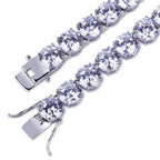 TOPGRILLZ 3mm-10mm Iced Out Bling AAA Zircon 1 Row Tennis Chain Necklace Men Hip Hop Jewelry Gold Silver Color Charms