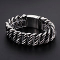 22MM Stainless Steel Chain Men‘s On Hand Chain Wrist Bracelets Biker Jewelry Bracelets For Man Mannen Armband Gift For