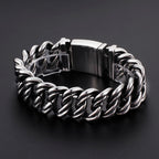 22MM Stainless Steel Chain Men‘s On Hand Chain Wrist Bracelets Biker Jewelry Bracelets For Man Mannen Armband Gift For