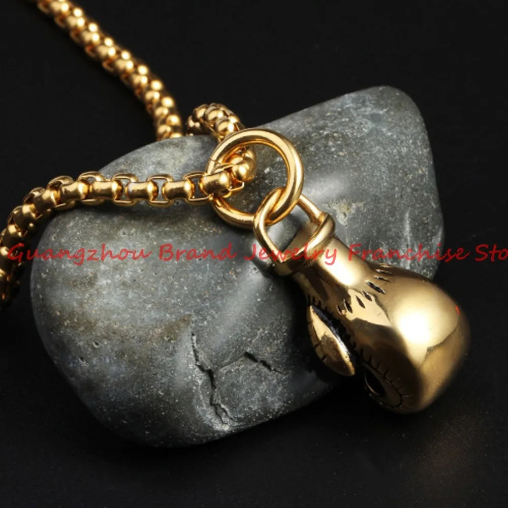 Boxing Glove Pendant Chain — Gold