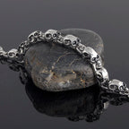 Solid Stainless Steel Men's Bracelets Punk & Hippe's 9MM Skulls Ghost Chain Bracelet Man Masculine Halloween Jewelry
