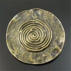 8-Piece Bronze Round Charm Pendants
