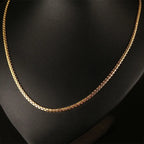 Vnox 24" Chain Necklace for Men Classic Simple Male Jewelry Stainless Steel 3mm width Punk Rocky Jewellry Gold Color